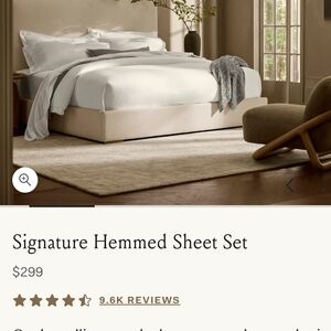 Elegant Signature Hemmed Sheet Set - Classic White